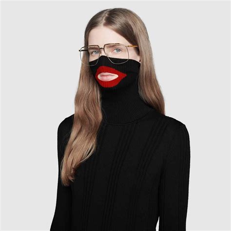 gucci balaclava knit top white|black Gucci sweater.